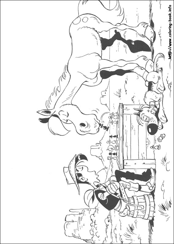 Lucky Luke coloring picture